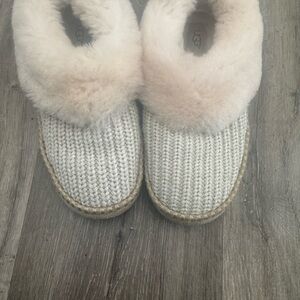 UGG Cream Knit Slippers